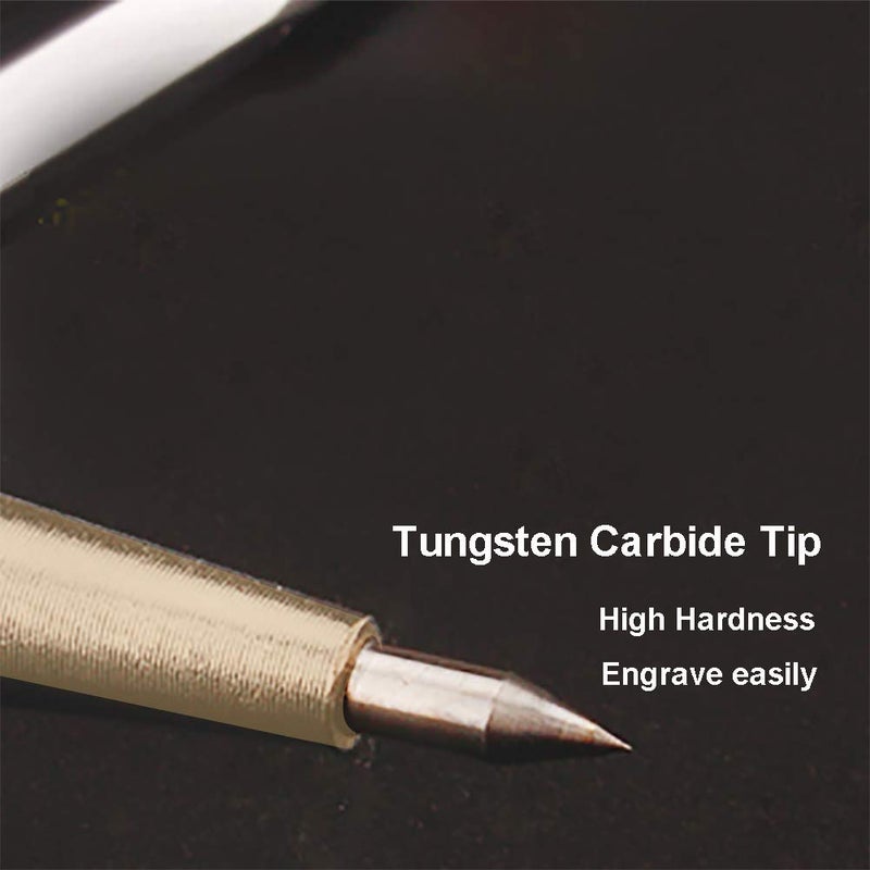VebaCidi Scribe Tool, 2 Pieces Tungsten Carbide Tip Scriber, Engraved Pen for Tile/Glass/Wood/Ceramics/Metal/Gold/Welding - Image 4